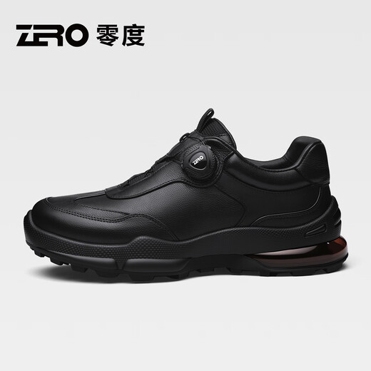 Zero air cushion sneakers men's shoes autumn and winter new business commuting cushioning waterproof lightweight outdoor leisure walking shoes black cushioning air cushion + convenient knob 42