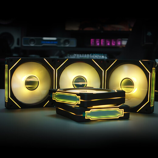 Rayleigh Cool Prism 4th Generation PRO Xingle Building Blocks F1RS Prism 7PRO12CM Computer Case Fan Front and Back Blades Wireless Splicing Water Cooling/ARGB Divine Light Synchronization/PWM Temperature Control Prism 4th Generation PRO Black Positive Leaf Authentic Boxed