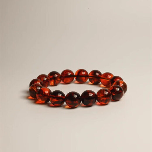 Shimei Burmese natural amber bracelet for men and women, genuine blood silk amber, blood amber fortune bracelet, fidelity gift with certificate, blood silk amber 10MM*19 pieces for women's medium and small wrists (with certificate)