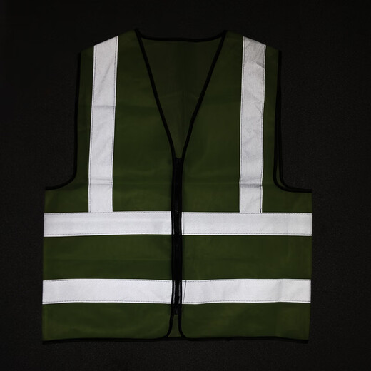 Quxing Reflective Vest, Labor Protection Reflective Clothing, Zipper Fluorescent Yellow and Green Vest, Safety Warning Duty Cycling Safety Clothing, Necessary for Vehicle Inspection, National Standard Zipper Reflective Clothing
