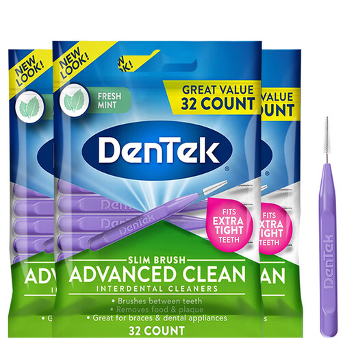 Detek imported interdental brush 32 pieces * 3 interdental brush interdental brush orthodontic toothpick brush small I type 0.6mm