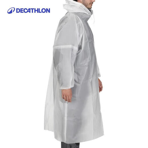 Decathlon fishing folding raincoat for adults transparent long full body waterproof portable men and women outdoor non-disposable-1803104