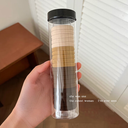 High elasticity, seamless hair tie, hair tie, hair tie, hair tie, women's hair tie, durable hair rope, hair tie, holster, rubber band, 20-piece set, black bag