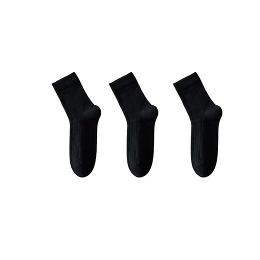 Jeanswest Jeanswest Men's 2025 Winter New Style Boneless Men's Wool Stockings (Three Pairs) XO Extra Black 3-6185 One Size