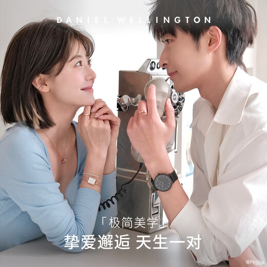 Daniel Wellington (DanielWellington) dw ring for women, classic rose gold couple ring, birthday gift for girlfriend, boyfriend, classic + star rose gold, contact customer service for notes