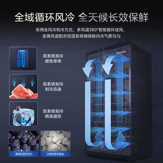 Westinghouse refrigerator double-door fully automatic ice making integrated + bar frequency conversion double cycle air-cooled frost-free double-open stainless steel door refrigerator BCD-572S710 self-priming water pump bottled water glacier gray