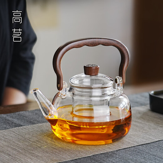 Gaoming glass teapot high temperature resistant thickened water boiling teapot household electric ceramic stove special teapot Mingxiang teapot 1100ml