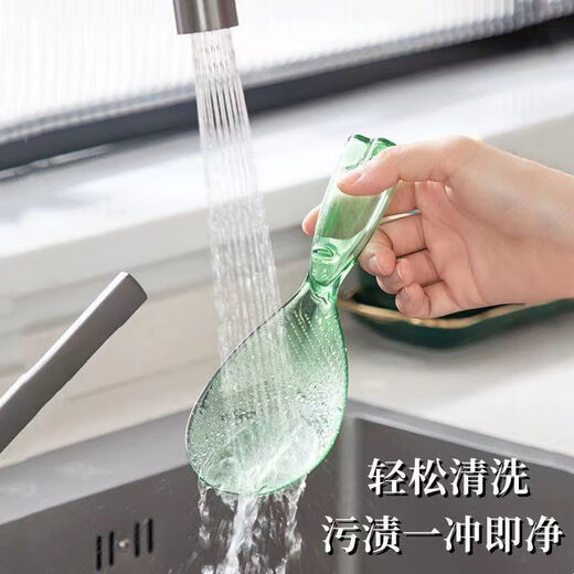 Bei Mu Xing Little Monster thickened non-stick rice spoon for serving rice, non-stick household kitchen measuring spoon plastic rice spoon, high temperature resistant and non-deformable white
