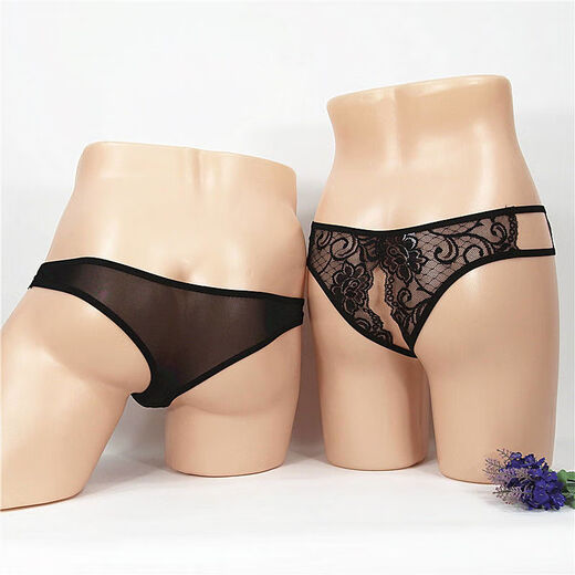 Open crotch free underwear couple thong sexy men exposed jj men transparent crotch underwear rose black