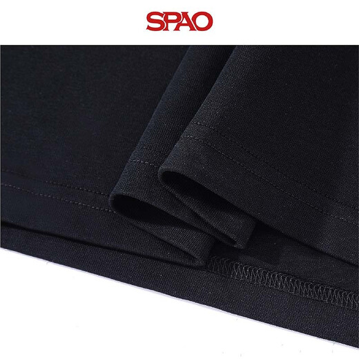 SPAO retro Henry collar long-sleeved T-shirt for men and women 2025 autumn bottoming shirt slightly wide off-shoulder top SPCX25ST05XY