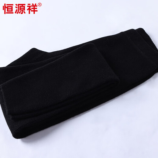 Hengyuanxiang Autumn and Winter New Double Layer Thick Warm Pants Women's Elastic Slim High Waist Small Feet Wool Pants Women Black 2XL