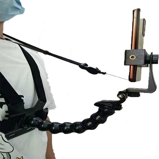 FANCYCHIC chest mobile phone fixed bracket mobile phone chest strap bracket also known as Luya fishing outdoor live broadcast bracket set of 3 horizontal and vertical shooting with extension arm