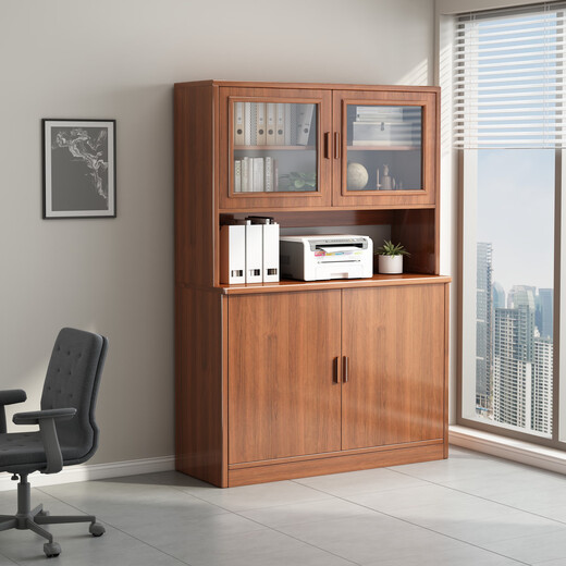 Moai filing cabinet information cabinet filing cabinet office locker cabinet with lock locker drawer storage cabinet office cabinet with lock four doors and two drawers walnut color 80*30*180