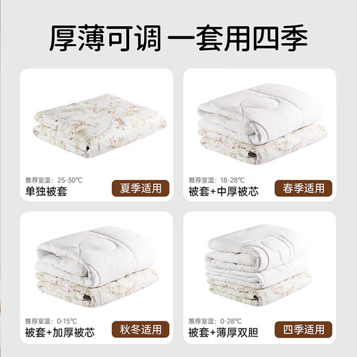 European pregnancy baby quilt silk quilt autumn and winter pure cotton baby special quilt children's kindergarten removable and washable newborn Huayang Sweetheart thickened liner/recommended temperature 0 C-15 C 120x100cm