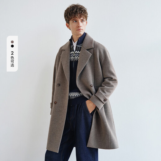 Navikel Italian dinghy 2025 winter men's mid-length woolen coat full wool coat 1341445502