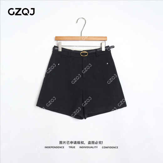 GZQJ Slow Life Sheep Wool Wool Shorts Women's 2025 Latest Autumn and Winter Women's Clothing 01313 Gray 38 Recommendation 105-115Jin Jin equals 0.5 kg