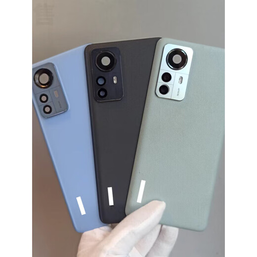 Original factory disassembled back cover Xiaomi 12 original back cover Mi 12 Pro pure original mobile phone rear screen 12X battery back case Xiaomi 12/x/s green plain leather no mirror ring no lens 98 new shell