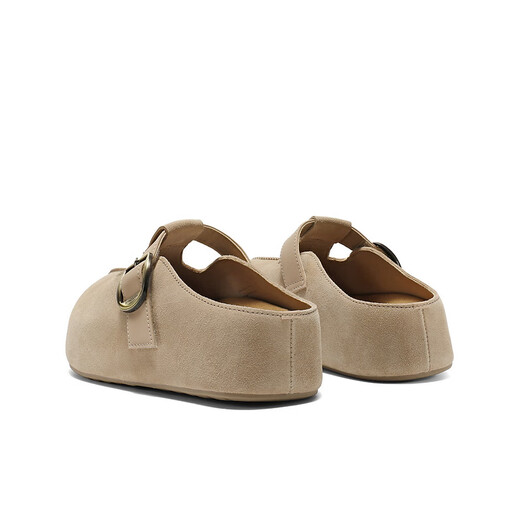 
Belle Breenberg shoes for women 25 Autumn New Shopping Mall same style Baotou slippers E7P1DCH5 apricot color 36