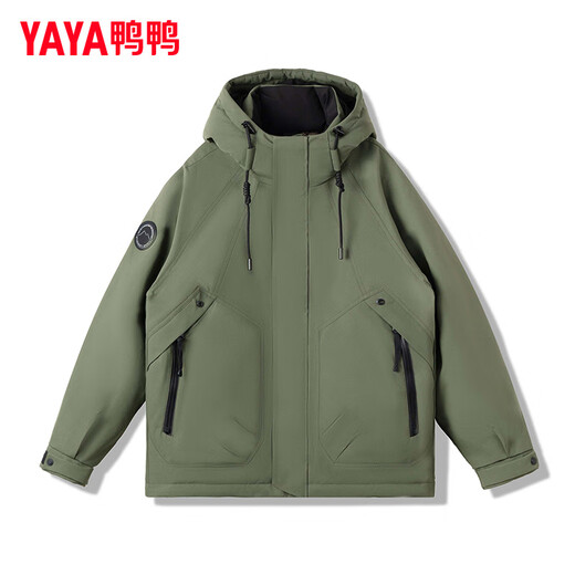 鸭鸭（YAYA）王一博同款新山系户外登山羽绒服男女士同款2025新款休闲外套YX 黑色 L /175/92A