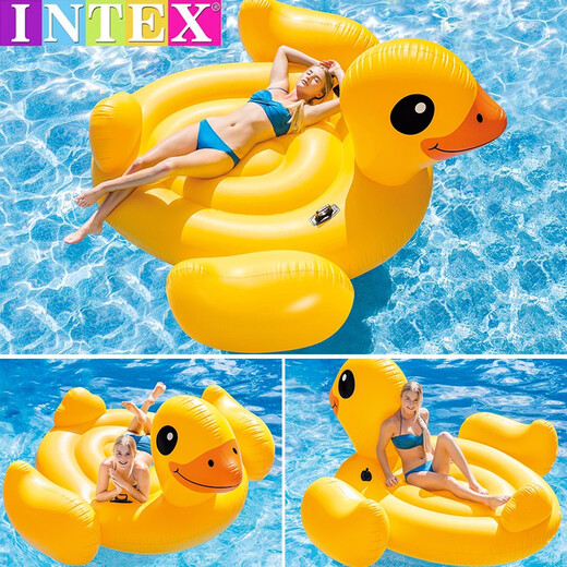 INTEX加厚儿童水上充气坐骑女神浮排浮床玩具独角兽座骑动物造型游泳圈 龙虾坐骑