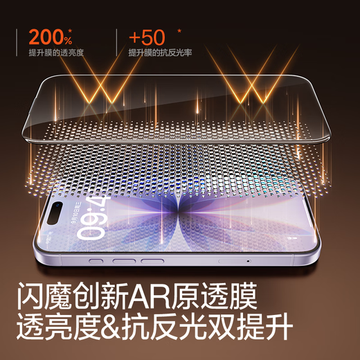 Flash Magic AR anti-reflective film suitable for tempered film iPhone mobile phone film AR anti-reflective full screen coverage dust-proof Promax AR anti-reflective film