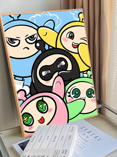 Qili Easter Egg Party Digital Oil Painting IY Children's Hand-drawn Cartoon Filling Coloring 2025 Acrylic Oil Painting LL15781 Acrylic Painting + Professional Oil Canvas + Multiple Professional Paintings