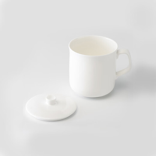 MUJI bone china mug water cup tea cup with lid 380ml