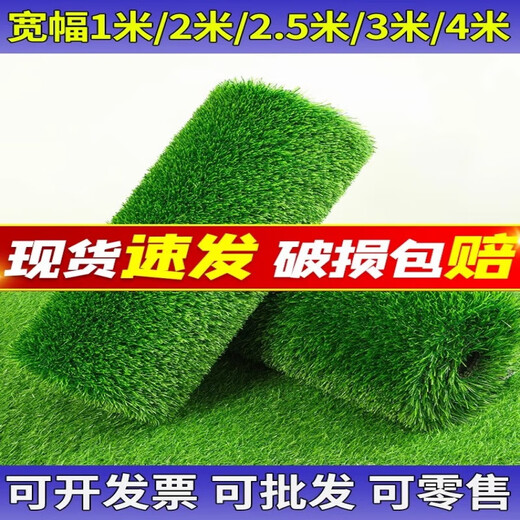 Simulated lawn carpet artificial plastic green balcony outdoor floor mat kindergarten artificial bedding decorative fake turf 3 meters wide 7 meters long 2 cm encrypted spring grass
