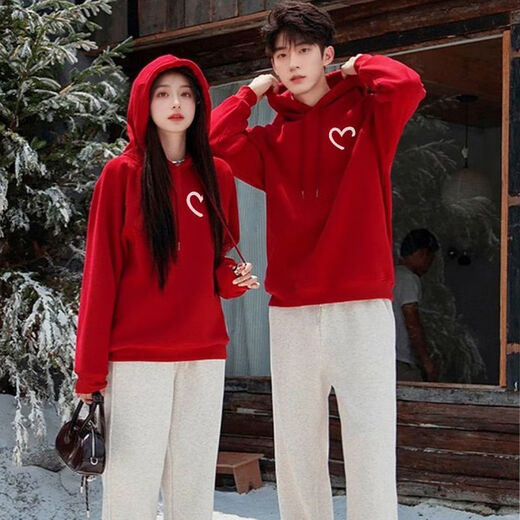 Disney (Disney) 2026 Year of the Horse Autumn Outfits for a Family of Three Family Portraits Chinese Style Sweatshirts and Sportswear Different Parent-Child Outfits for a Family of Four Red Hooded (Spring and Autumn Style) 165 Adult S