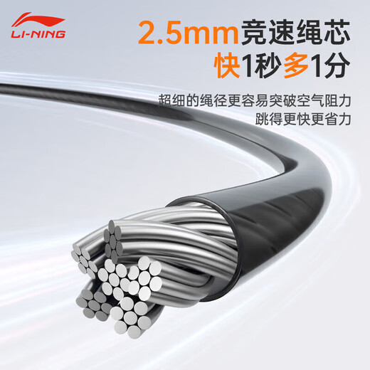 Li Ning (LI-NING) racing skipping rope steel wire professional competition high school entrance examination special children's sports ultra-light double swing rope