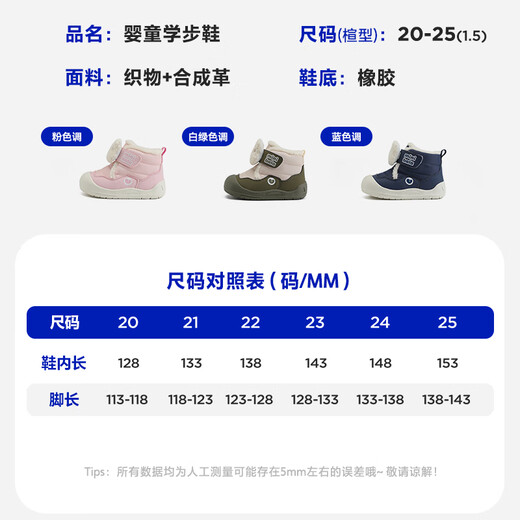 Minibala (minibala) plus velvet to keep warm in winter Bear 25 years new baby toddler shoes girls cotton boots mid-top boys cotton shoes
