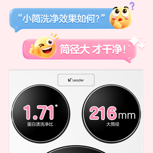 Lazy three-cylinder laundry and shoe washing machine ProMax produced by Leader Haier, one-screen control without bending, 12.5kg XQGL125-MBLDE697U1+LQ2-TB696U1