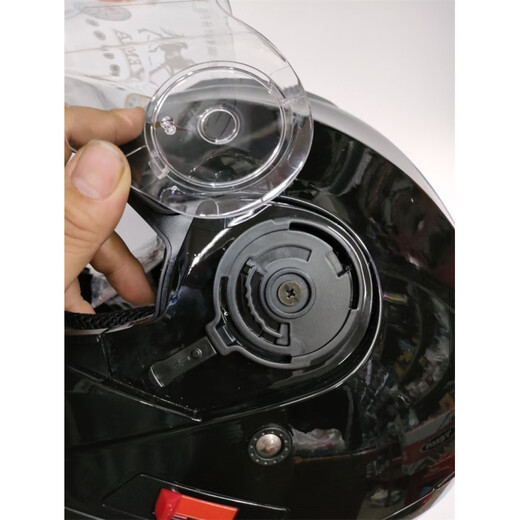 YEMA Mustang open-face helmet original transparent anti-fog lens universal 925/927/926S helmet base accessories L left fixed lens base 2-piece set