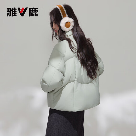 Yalu Short Puff Down Jacket Women's 2025 Winter New Casual Jacket Stand Collar Fluffy Warm Versatile Fashion Bread Jacket