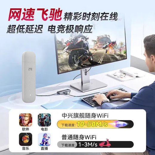 ZTE hot-selling 100W F30pro portable wifi6 wireless card-free mobile telecommunications unlimited traffic portable 4G network card high-speed accompanying network 2025 5G ZTE hot model dual network switching WiFi6 gray white ZTE official free 1500G traffic - no speed limit, no false standard