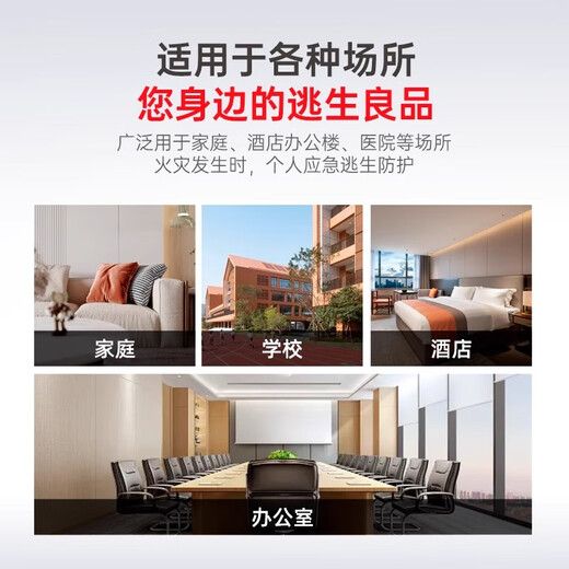 Bangweishi Fire Mask Fireproof, Smokeproof, Escape and Antivirus, Upgraded Adult Style, 3 Pack, High Efficiency Filtration, Heat Insulation, Flame Retardant