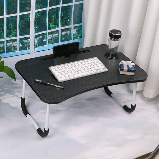 Bed table integrated desk laptop table folding table simple stall home bedroom small table 60*40-flat style-w-black