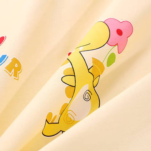 Yong Huan custom-made pure cotton fabric quilt cover, cushion cover, mattress cover, kindergarten baby and child cover, cotton bedding three-piece set, single piece, yellow crown 100*60cm