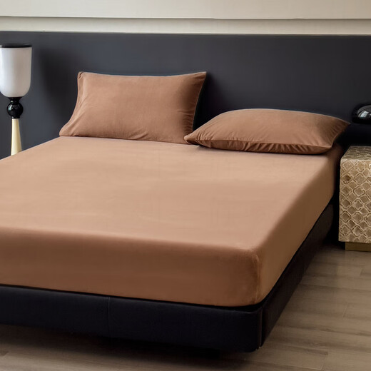 Mercury Series Home Textiles 2025 New Baby Velvet Fitted Sheet 230g Fully Matte and No Static Electricity Milk +25cm Single Sheet 200cm*220cm