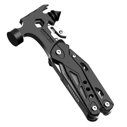 AOLACOW Multifunctional Car Safety Hammer Combination Pliers Lifesaving Hammer Car Emergency Camping Broken Window Hammer Folding Tool