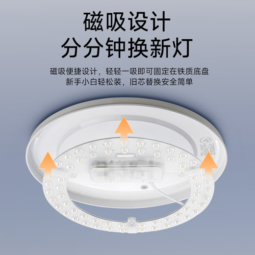 Foshan Lighting (FSL) led ceiling lamp wick modification lamp panel Ra97 high display full spectrum three-color module replacement lamp panel light source full spectrum 60w three-level color adjustment