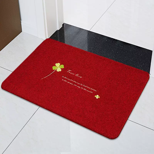 Yusen Yizidi entrance door mat door outdoor carpet home kitchen bathroom floor mat non-slip dressing room dark gray money tree 50x160cm