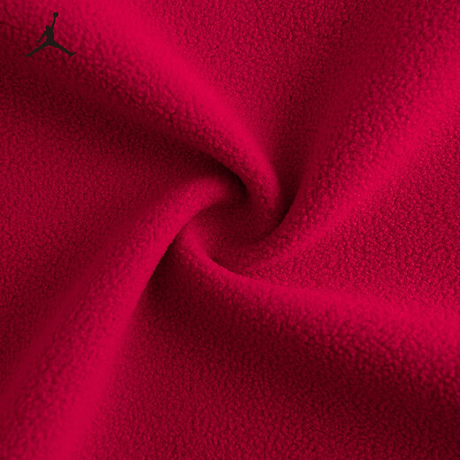 NIKE JORDAN Nike AJ boys' sweatshirt, plus velvet to keep warm, 2025 winter new comfortable children's clothes, Jester Red 120/60 Recommended height 110-116cm