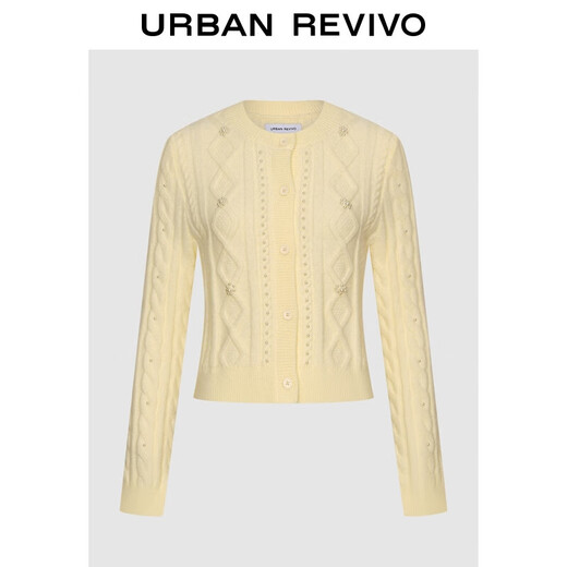 UR HOT 2025 new autumn women's textured beaded knitted cardigan UYL950239