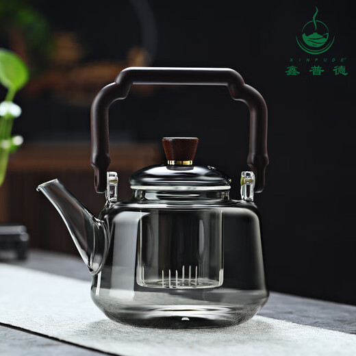 Electric ceramic stove tea making set, high temperature resistant glass pot, tea set, high temperature resistant flower and fruit tea health teapot, multi-purpose stove, kettle and cup set (excluding tea tray)