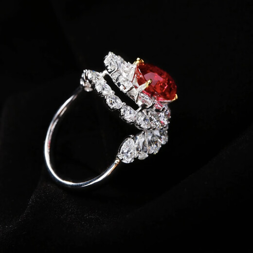 ROYALPICK ruby ring 3 carats unburned pigeon blood red 18K gold diamond as a Wife's Day birthday gift for marriage