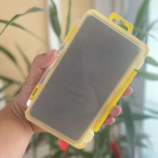 Qiwushuo ultra-thin Lure bait box can be assembled with buckle fishing gear box, portable multi-functional fishing accessories storage box, bait box, black (with 15 inserts) I