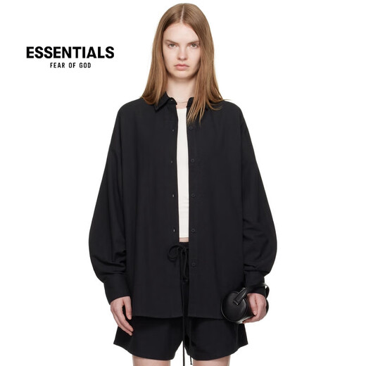 Essentials Light Luxury Women's Black ED T-Shirt Jet black 20 | L