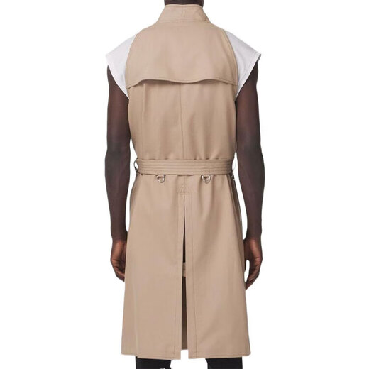 BURBERRY Новогодний подарок FW22 однотонная двубортная ветровка без рукавов мужская цвета хаки хаки один размер 48