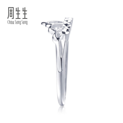 Chow Sang Sang Pt950 car lace crown platinum female open ring 78007R pricing